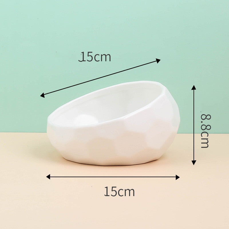 Ceramic Pet Bowl with Wood Stand