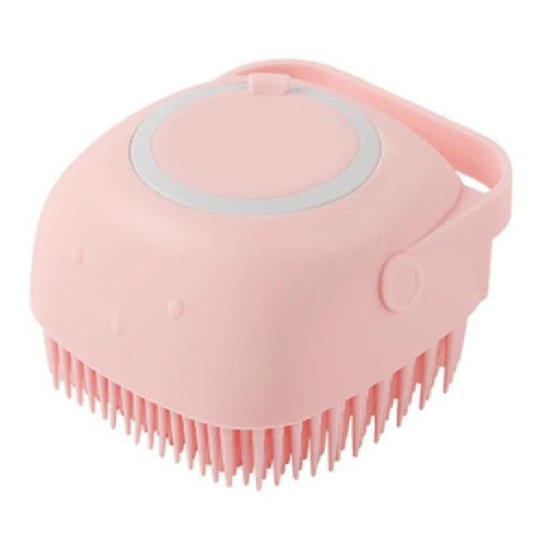 Silicone Dog Bath Brush 2-in-1 Grooming & Shampoo Dispenser
