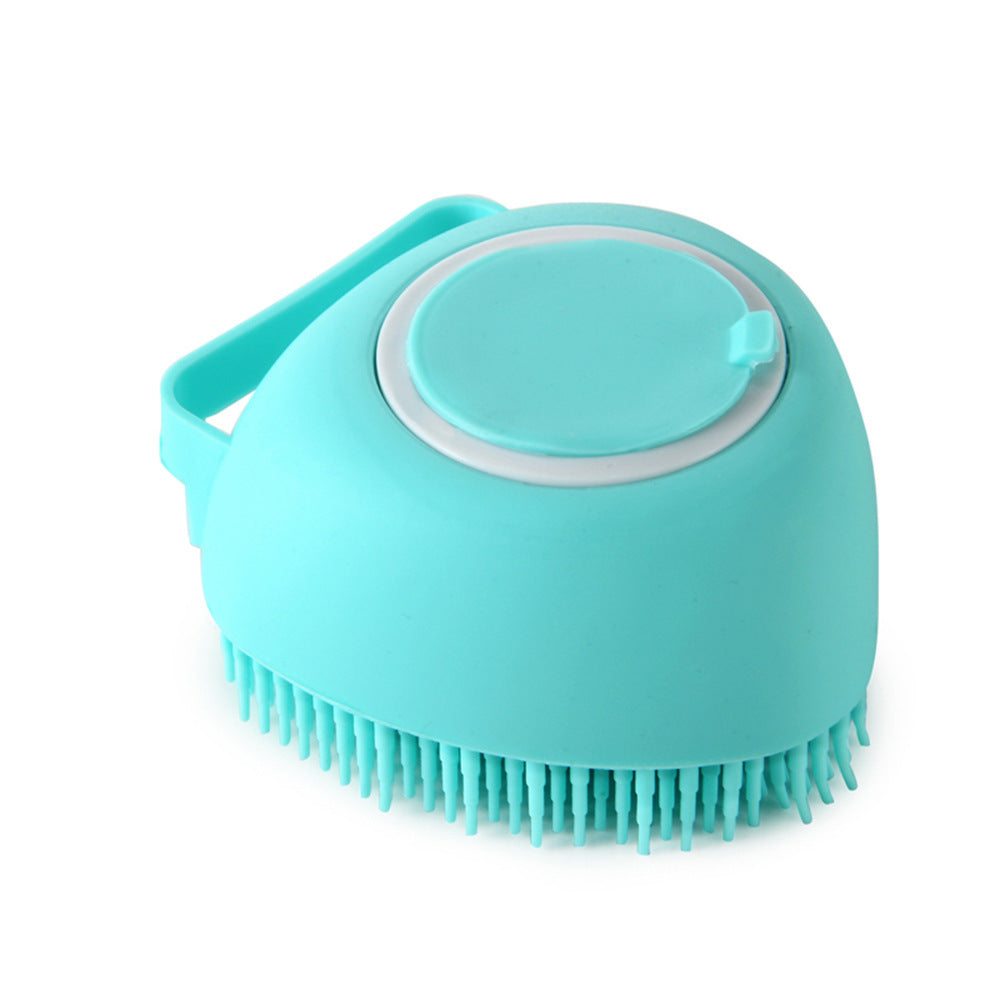 Silicone Dog Bath Brush 2-in-1 Grooming & Shampoo Dispenser