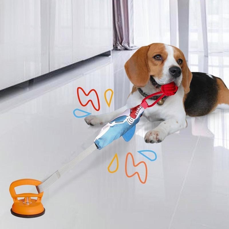 Shark Suction Cup Tug Toy-Fun Rope Chew for Dogs