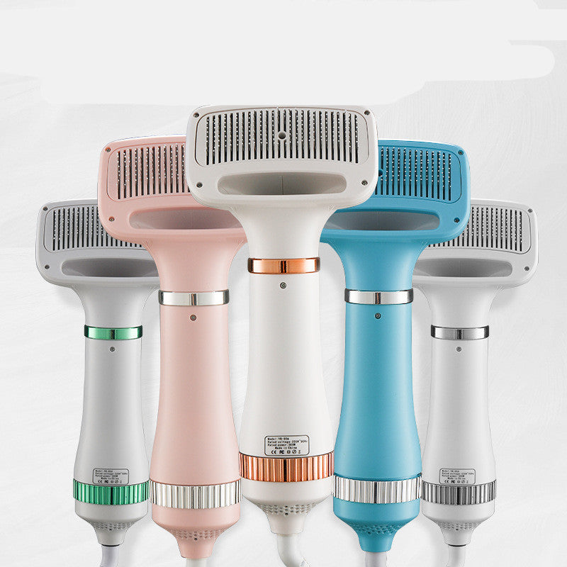 2-in-1 Pet Hair Dryer & Grooming Brush – Quiet & Fast Drying for Dogs and Cats