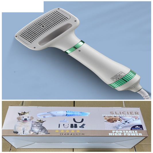 2-in-1 Pet Hair Dryer & Grooming Brush – Quiet & Fast Drying for Dogs and Cats