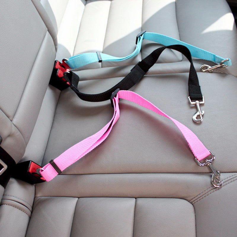 Adjustable Dog Car Seatbelt - Clip-On Safety Buckle for Secure Travel