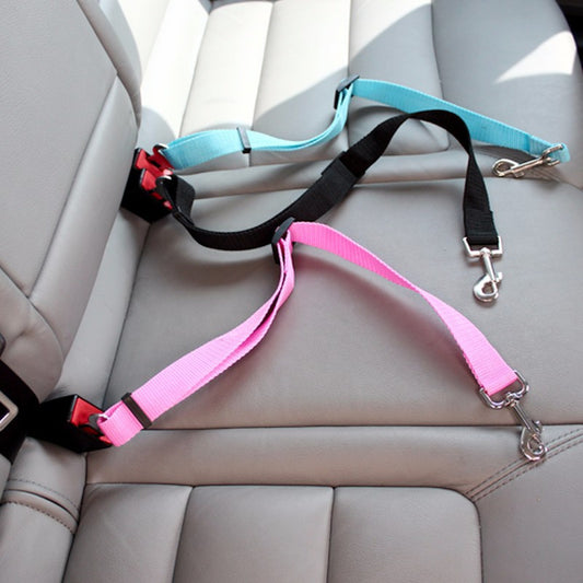 Adjustable Dog Car Seatbelt - Clip-On Safety Buckle for Secure Travel