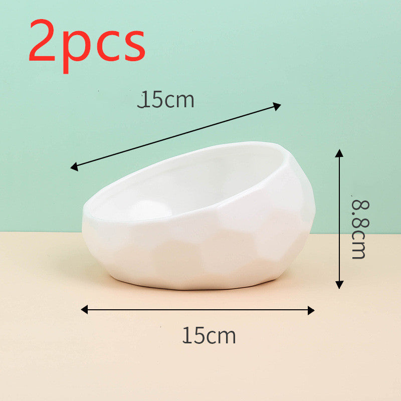 Ceramic Pet Bowl with Wood Stand