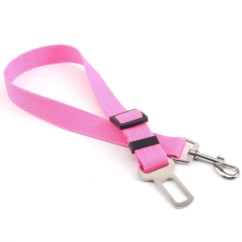 Adjustable Dog Car Seatbelt - Clip-On Safety Buckle for Secure Travel
