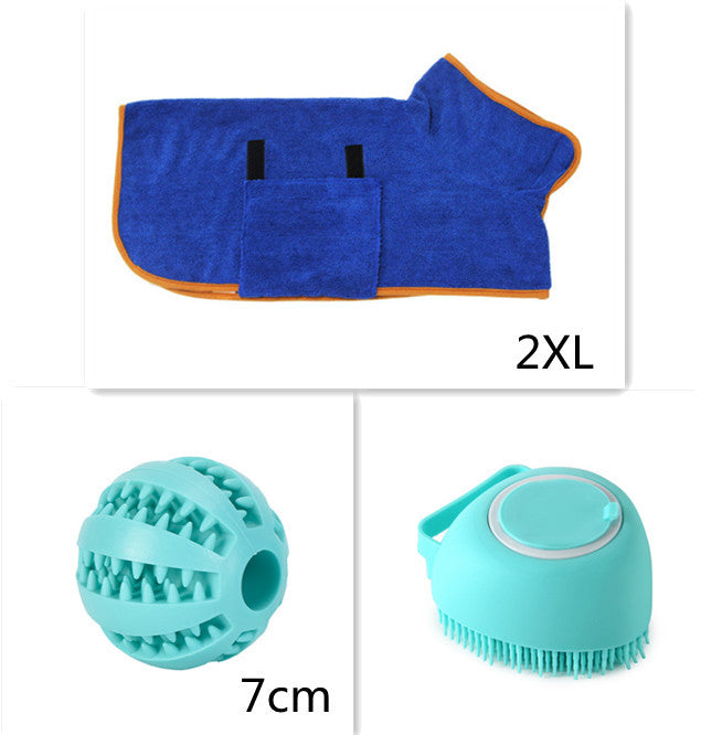 Silicone Dog Bath Brush 2-in-1 Grooming & Shampoo Dispenser