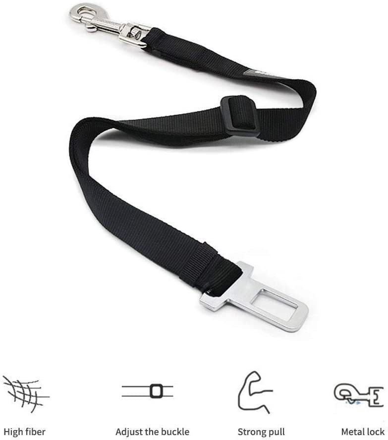 Adjustable Dog Car Seatbelt - Clip-On Safety Buckle for Secure Travel