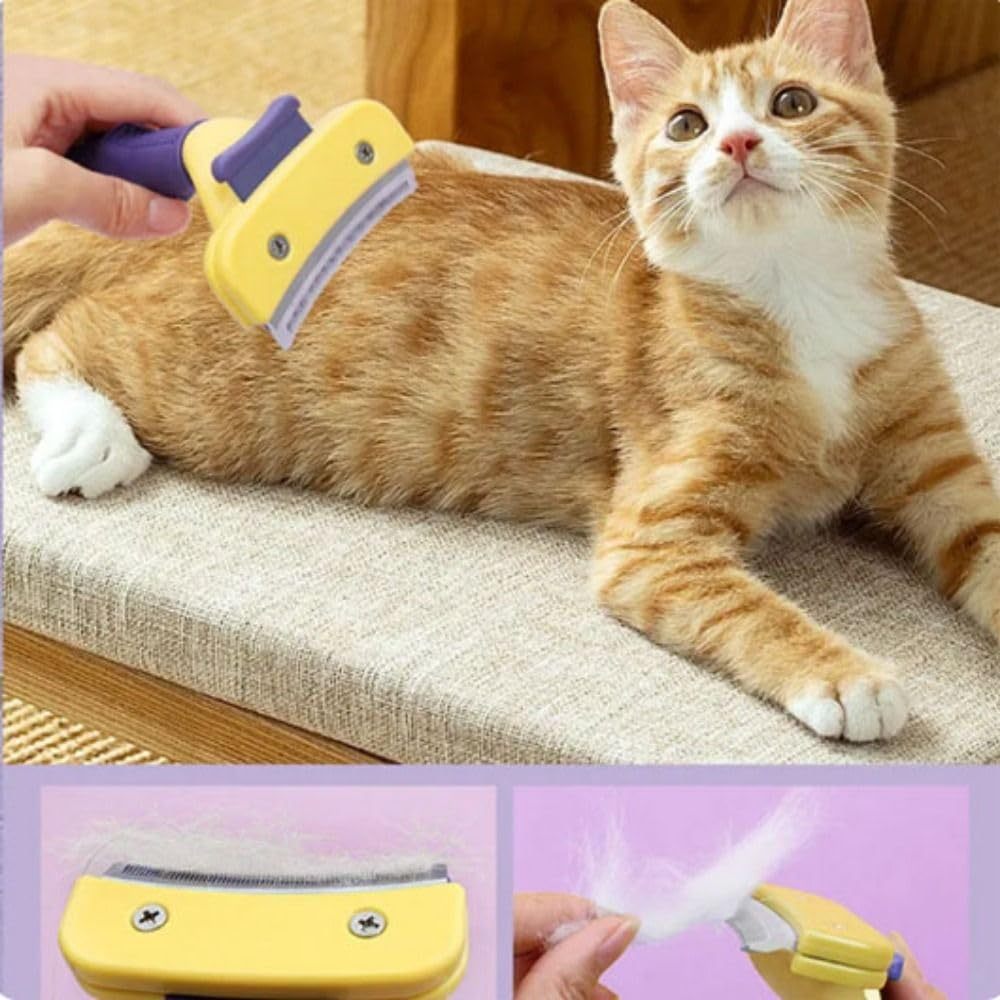 Deshedding Pet Brush – Large Grooming Comb for Dogs & Cats with Long Hair