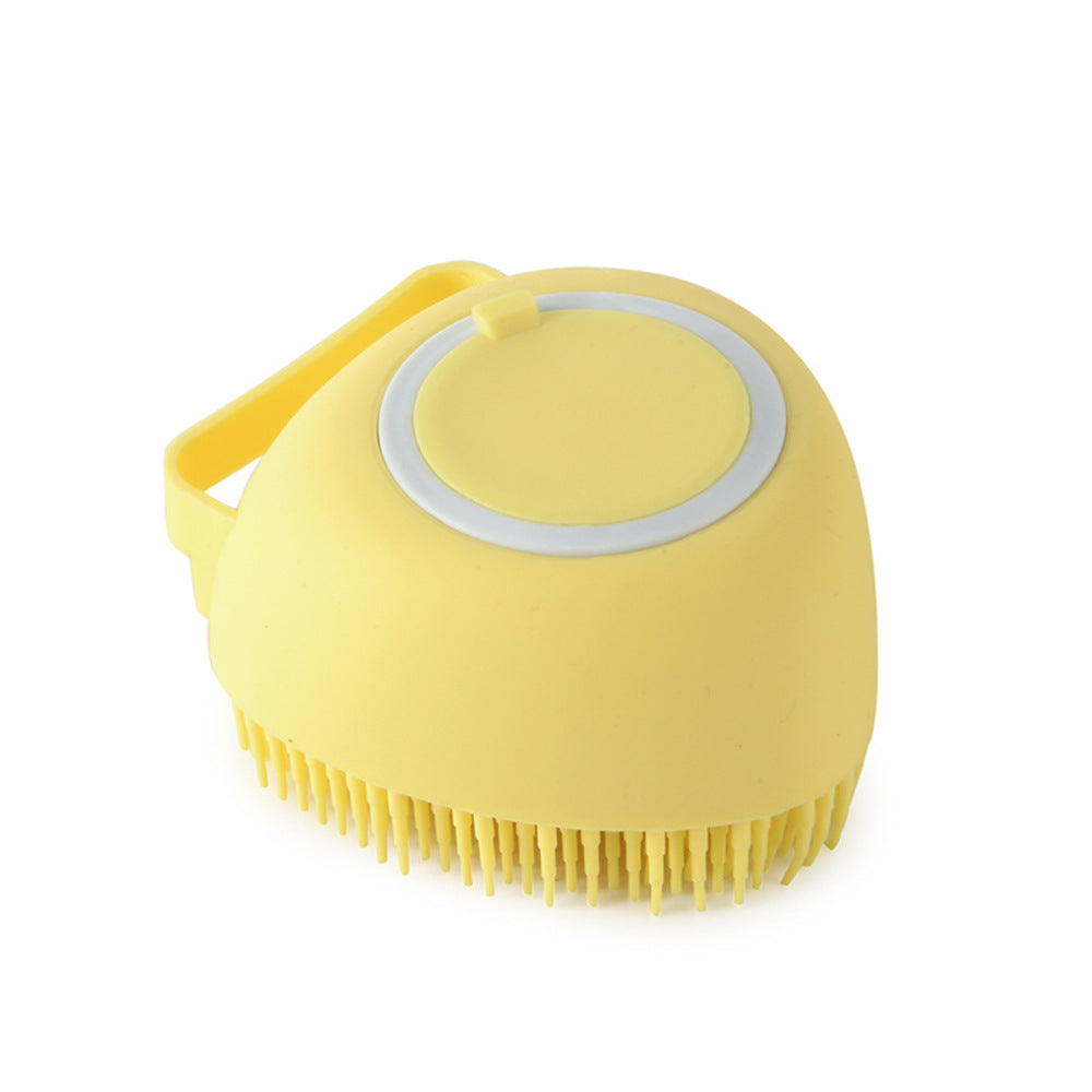 Silicone Dog Bath Brush 2-in-1 Grooming & Shampoo Dispenser
