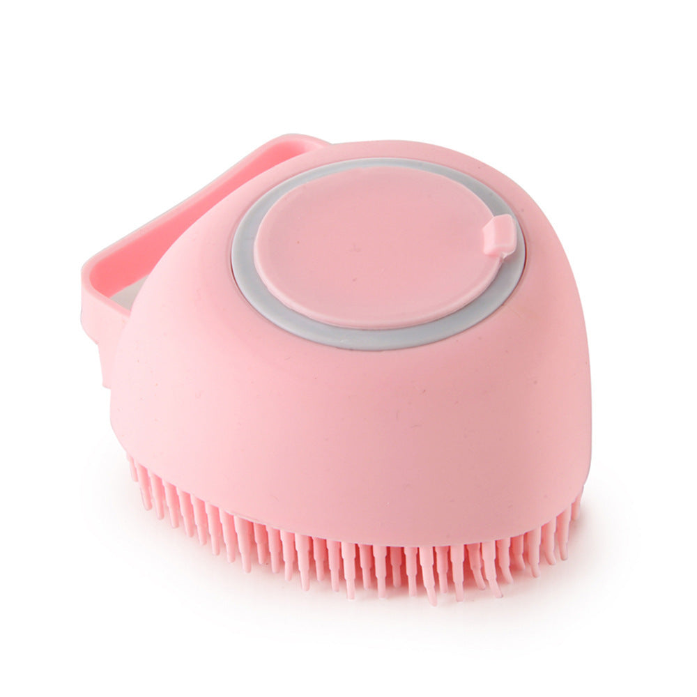 Silicone Dog Bath Brush 2-in-1 Grooming & Shampoo Dispenser