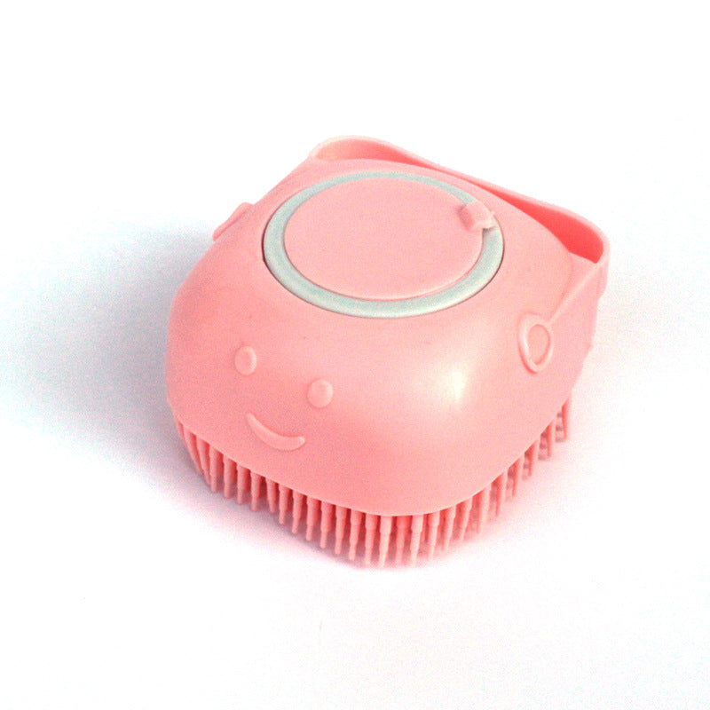 Silicone Dog Bath Brush 2-in-1 Grooming & Shampoo Dispenser