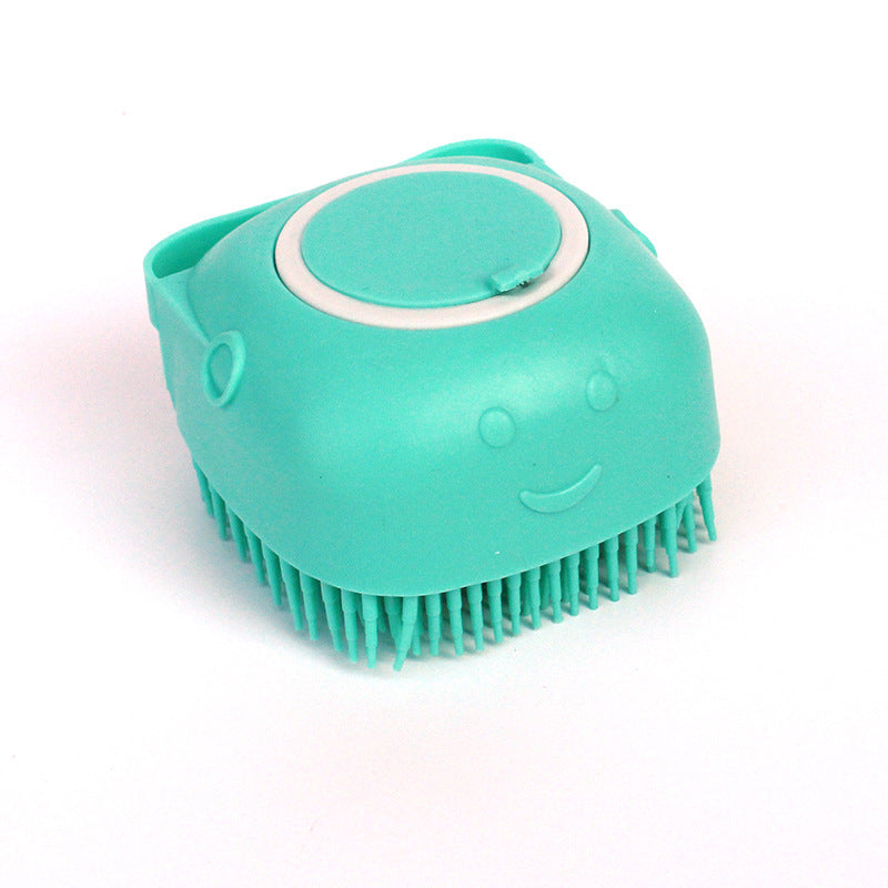 Silicone Dog Bath Brush 2-in-1 Grooming & Shampoo Dispenser