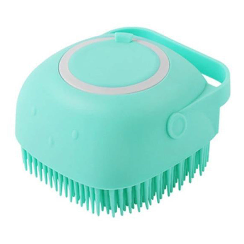 Silicone Dog Bath Brush 2-in-1 Grooming & Shampoo Dispenser