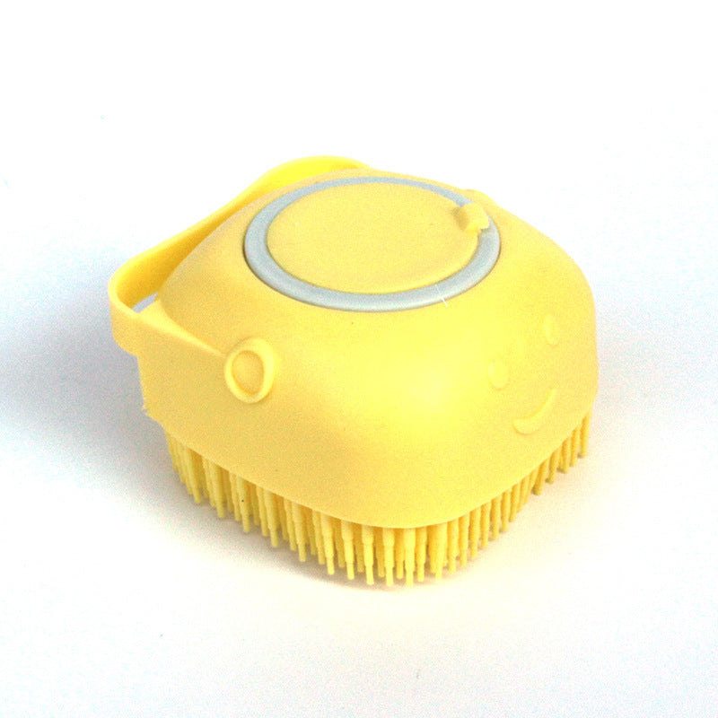 Silicone Dog Bath Brush 2-in-1 Grooming & Shampoo Dispenser