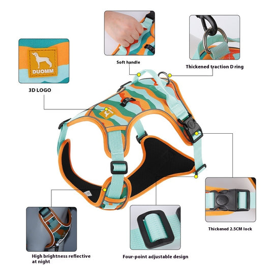 Reflective Dog Harness With Handle - Adjustable & Comfortable