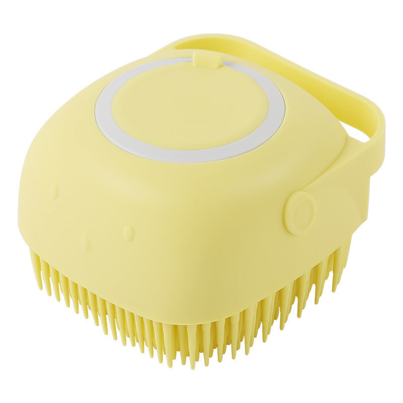 Silicone Dog Bath Brush 2-in-1 Grooming & Shampoo Dispenser