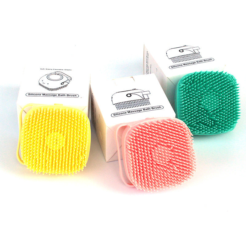 Silicone Dog Bath Brush 2-in-1 Grooming & Shampoo Dispenser