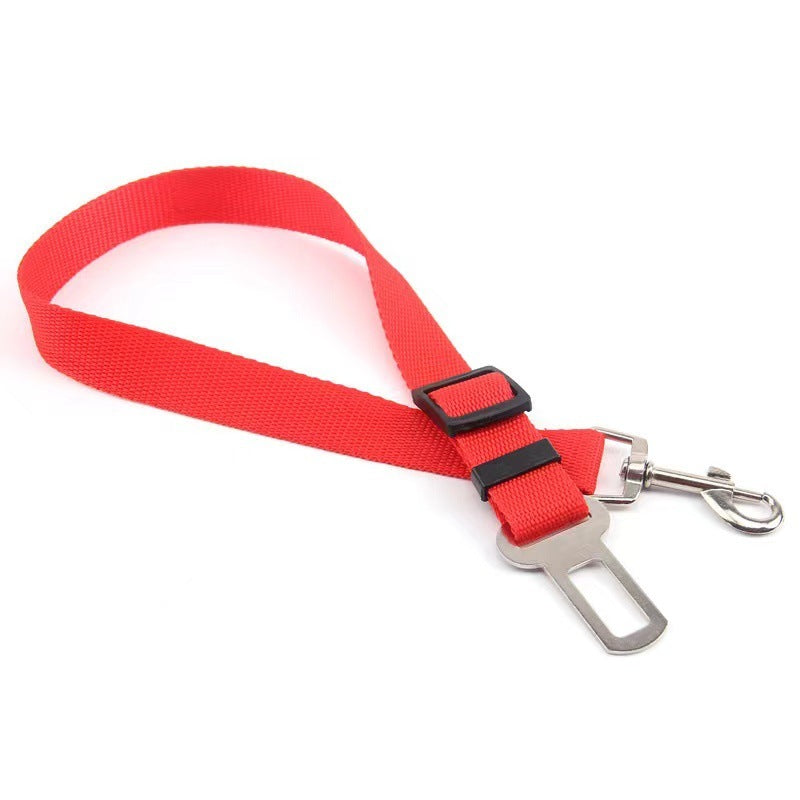Adjustable Dog Car Seatbelt - Clip-On Safety Buckle for Secure Travel
