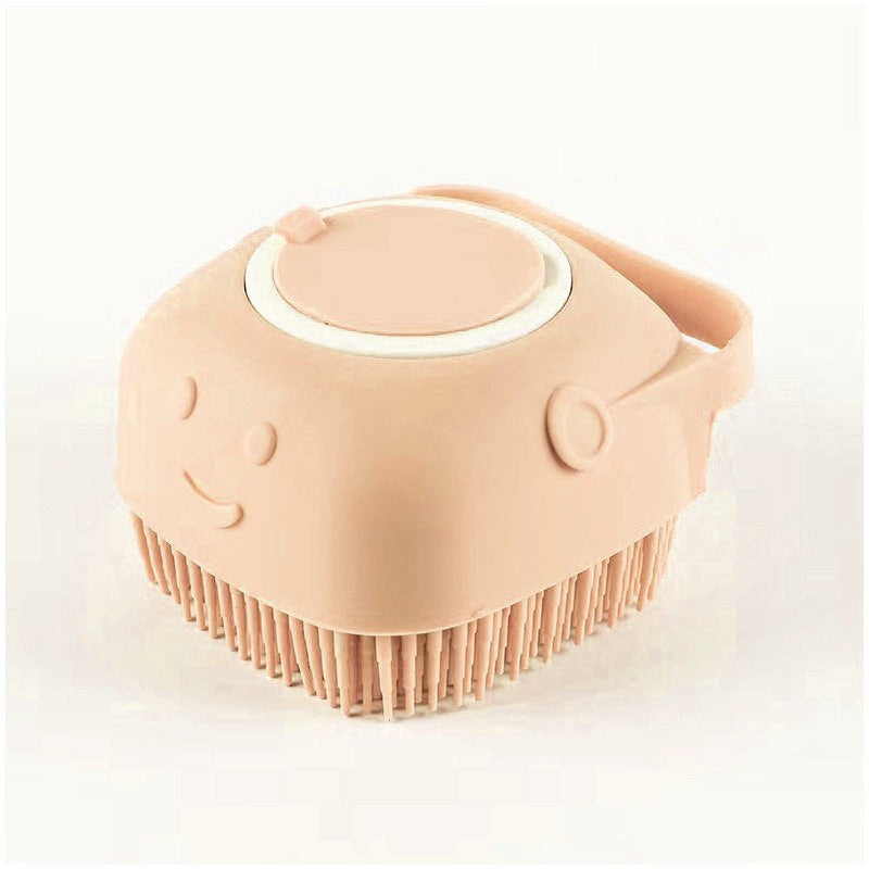 Silicone Dog Bath Brush 2-in-1 Grooming & Shampoo Dispenser