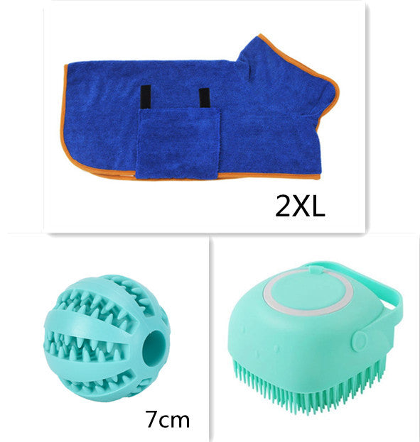 Silicone Dog Bath Brush 2-in-1 Grooming & Shampoo Dispenser